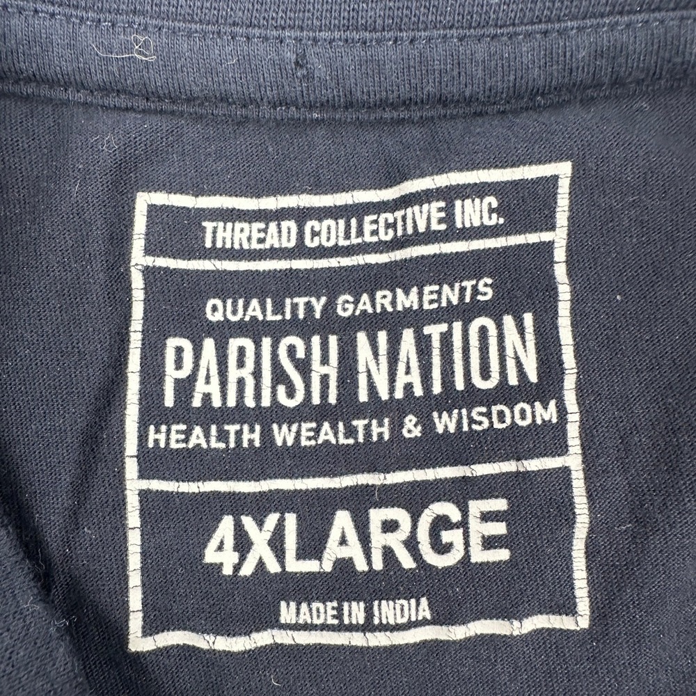 Parish Nation Men Big Tall 4XL Black Graphic T Shirt "Moving Nation" Street Wear - Picture 4 of 7